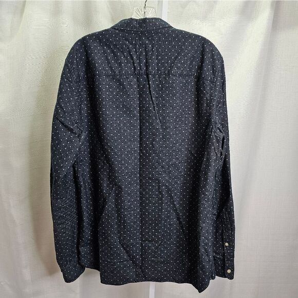 All Saints Blue Cotton Button Down Shirt Size Large - Picture 6 of 6